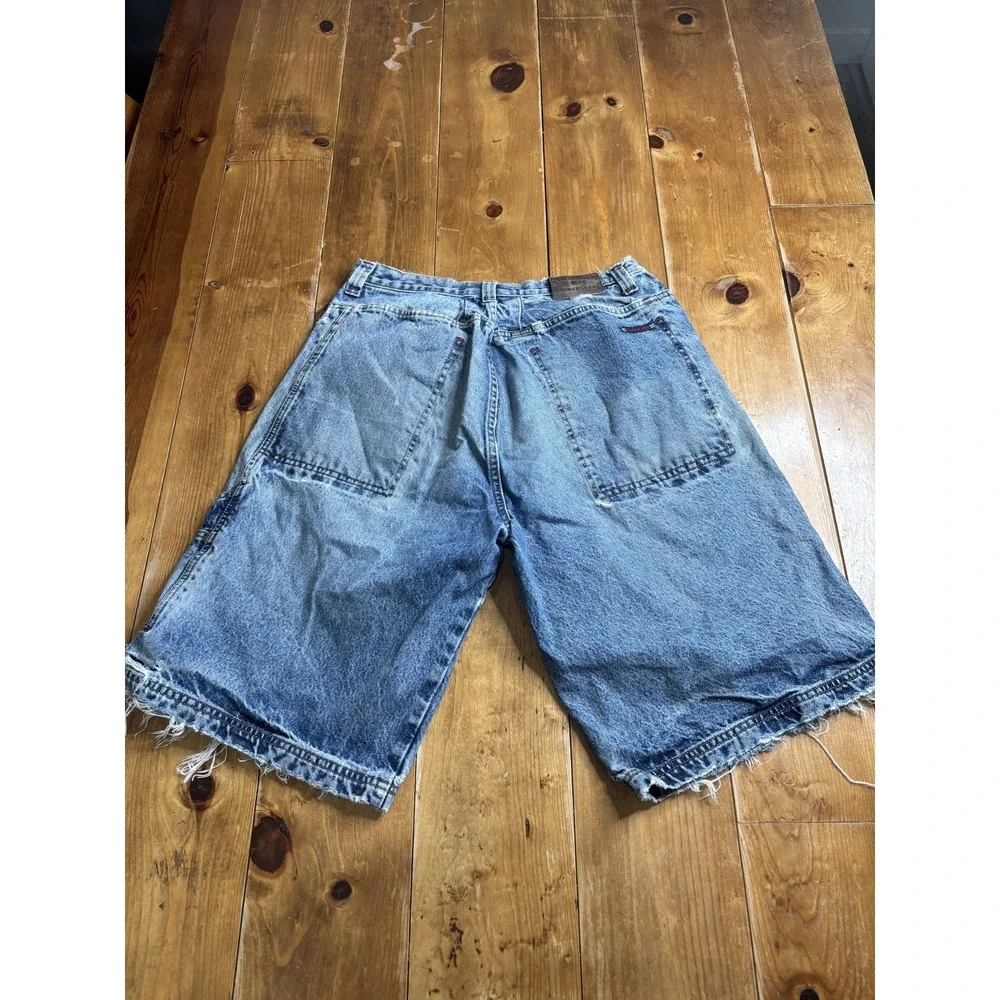 U.S. Polo Assn. Men's Acid Wash Denim Shorts Distressed Faded Baggy Fit Size 36